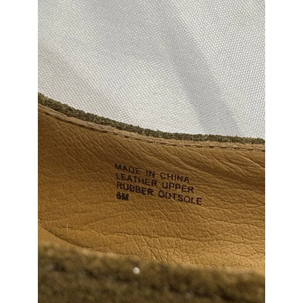 Michael Kors Womens Green Suede Leather Wedge Heels Size 6